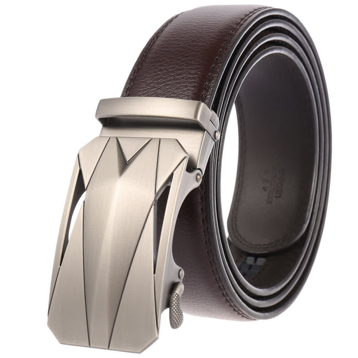 Ceinture en cuir à boucle automatique pour homme, style formel, pour l'extérieur