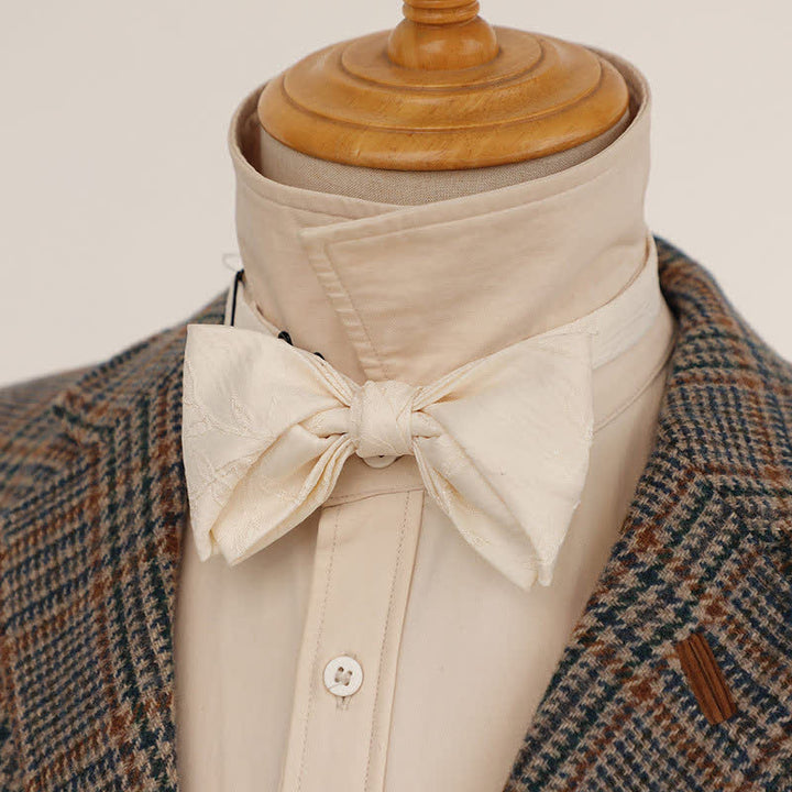 Nœud papillon élégant de couleur unie blanc ivoire pour homme