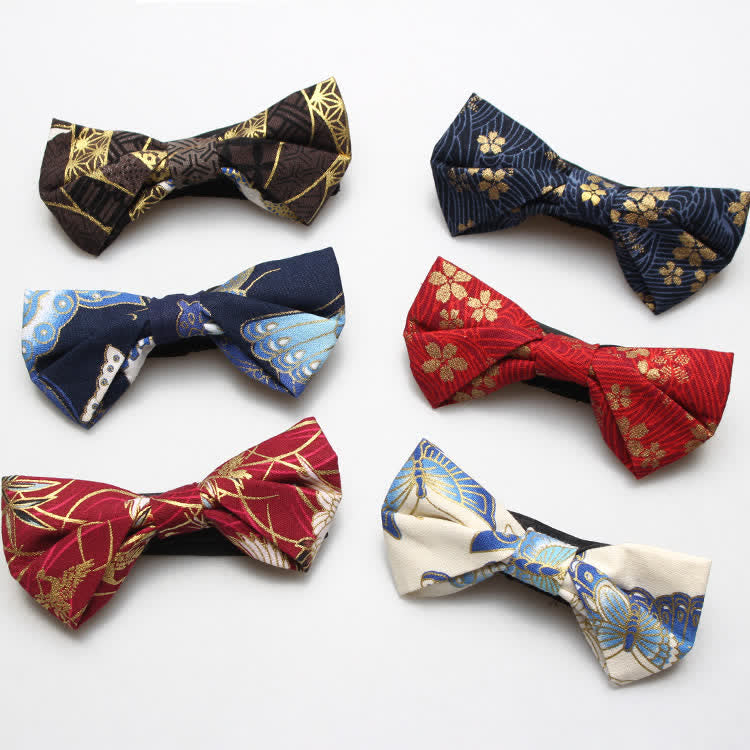 Nœud papillon en coton à motif royal pour homme