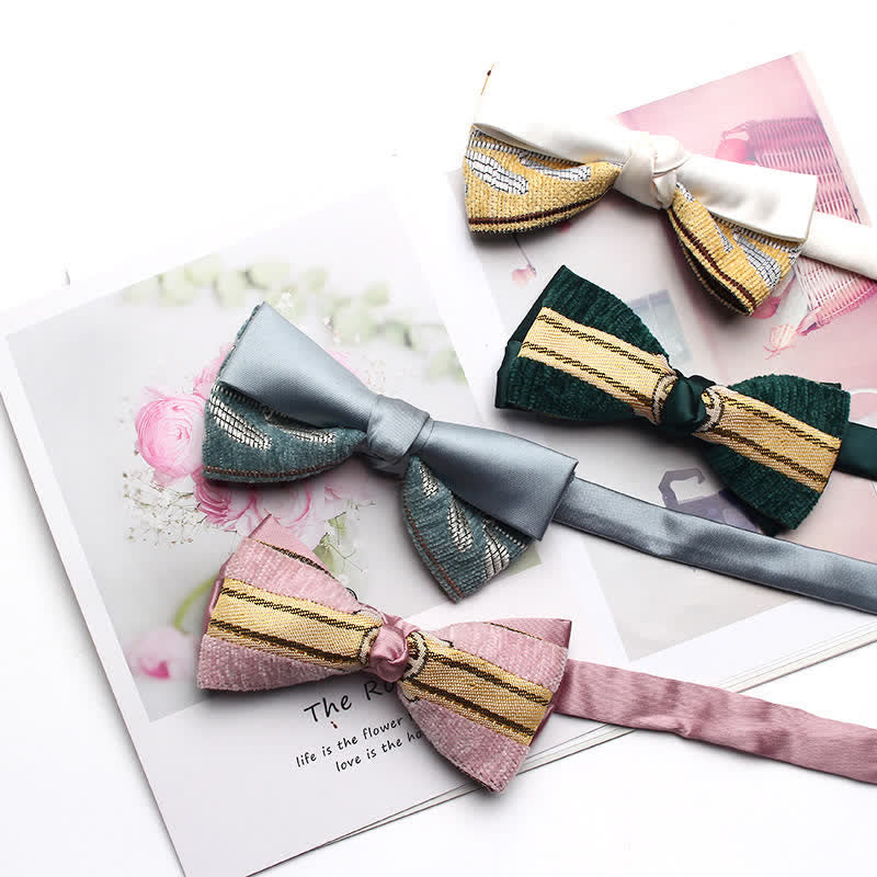 Nœud papillon à épissure de couleur bonbon pour homme