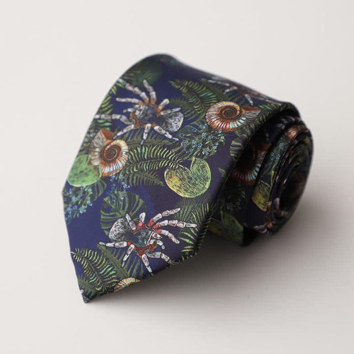 Cravate pour homme à motif floral et animalier