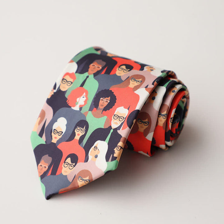 Cravate pour homme à motif floral et animalier