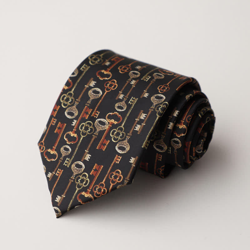 Cravate pour homme à motif floral et animalier