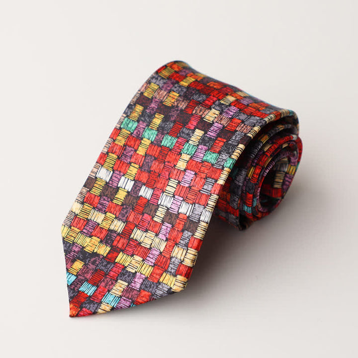 Cravate pour homme à motif floral et animalier