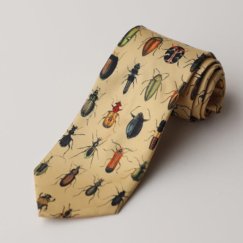 Cravate pour homme à motif floral et animalier