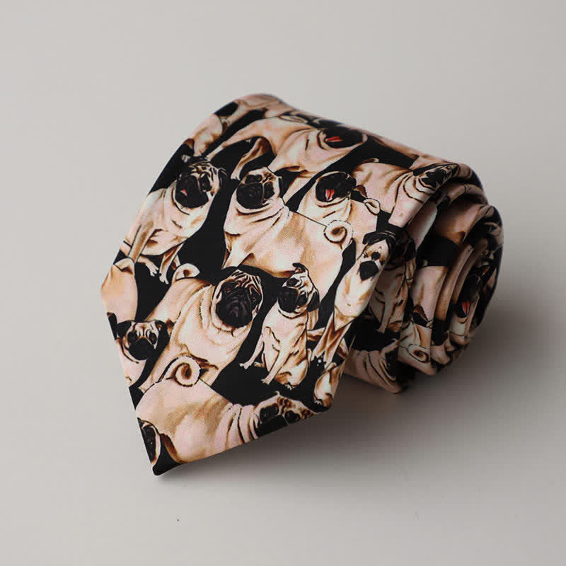 Cravate pour homme à motif floral et animalier