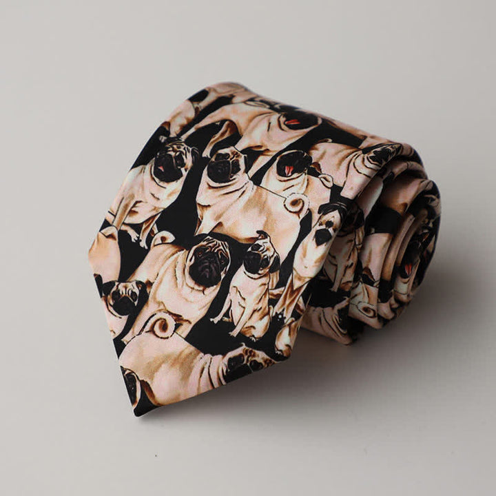 Cravate pour homme à motif floral et animalier