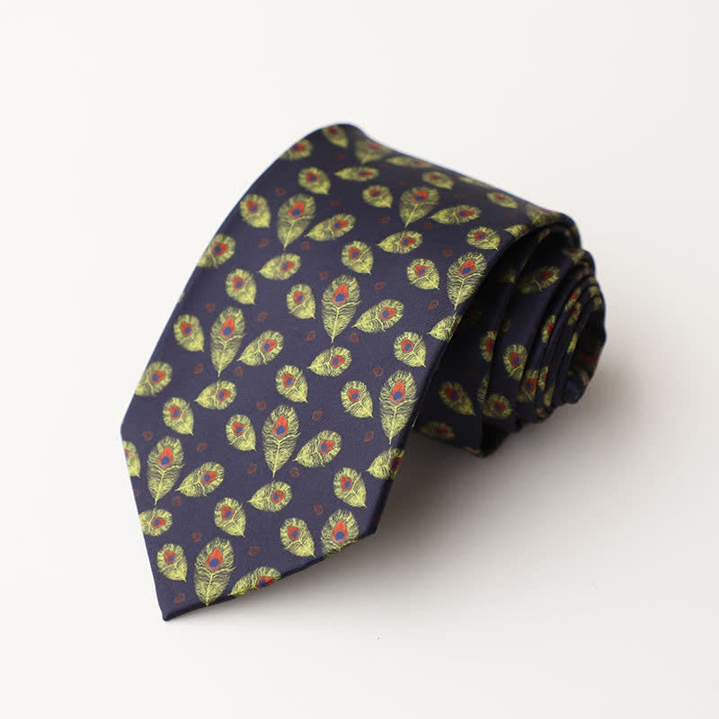 Cravate pour homme à motif floral et animalier