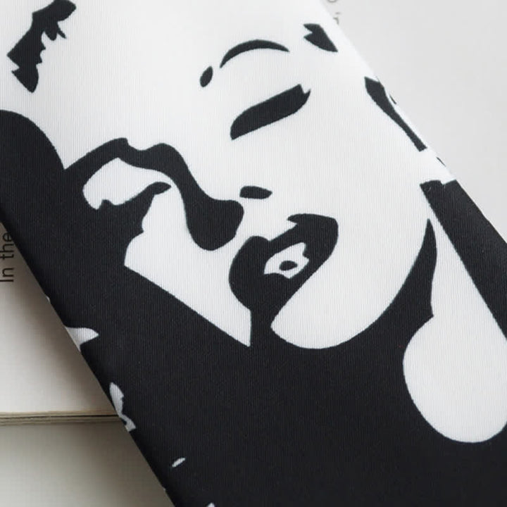 Cravate imprimée Monroe blanche et noire pour homme