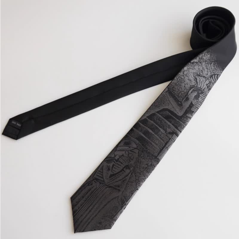 Cravate noire pour homme avec le code de Hammurabi