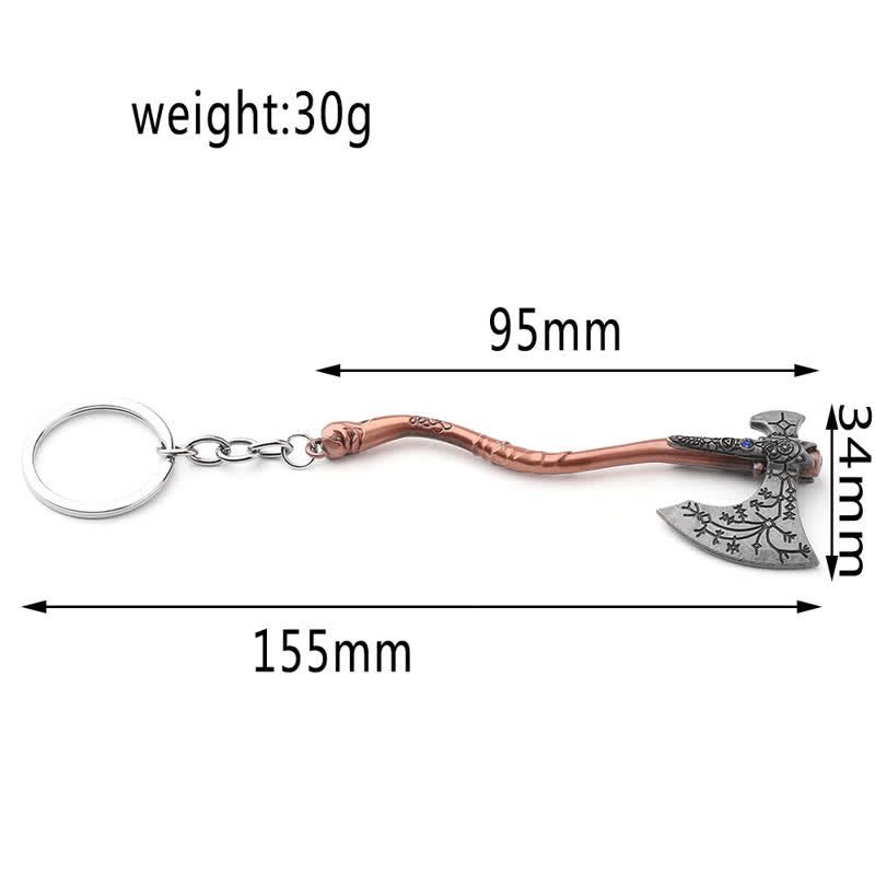 Porte-clés pendentif de décoration de jeu de hache viking