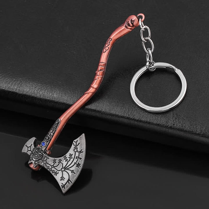 Porte-clés pendentif de décoration de jeu de hache viking