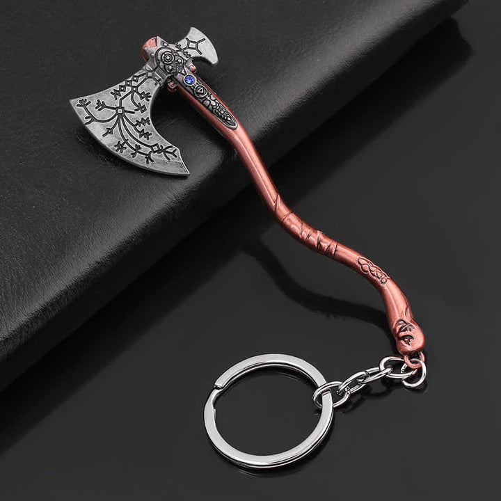 Porte-clés pendentif de décoration de jeu de hache viking