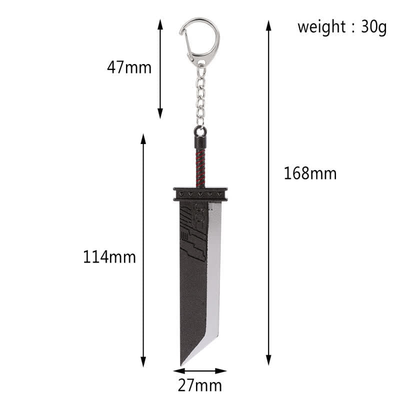 Porte-clés pendentif modèle d'arme épée