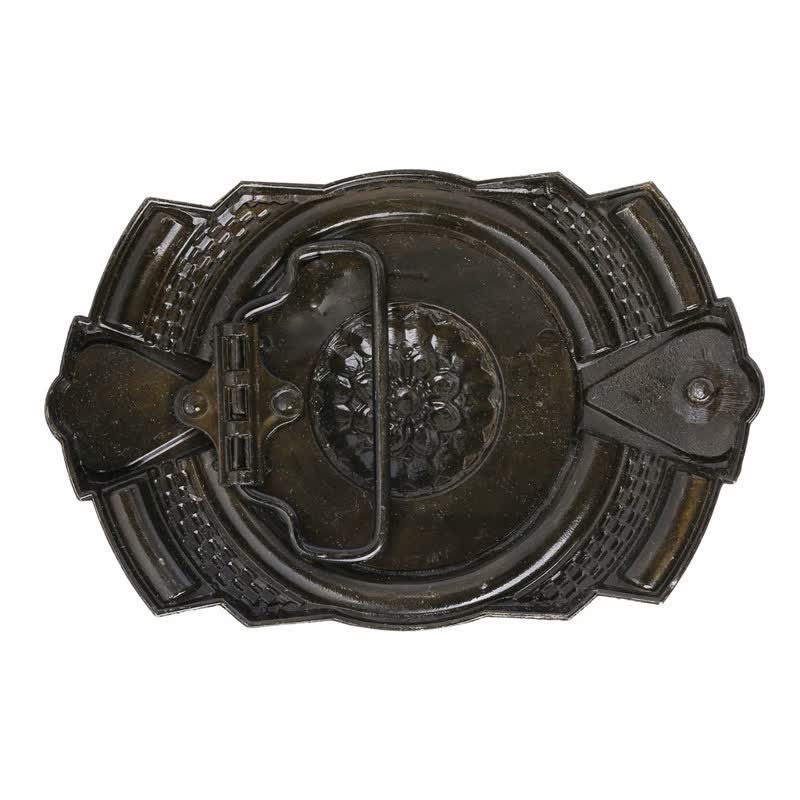 Ceinture en cuir à boucle en perles de bois indiennes pour hommes