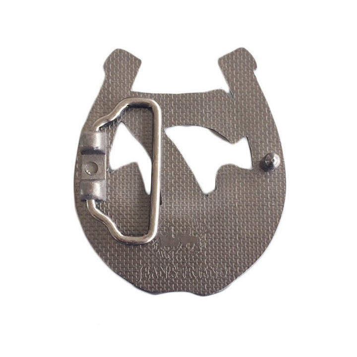 Ceinture en cuir à boucle Lucky 7 Casino en forme de fer à cheval pour homme