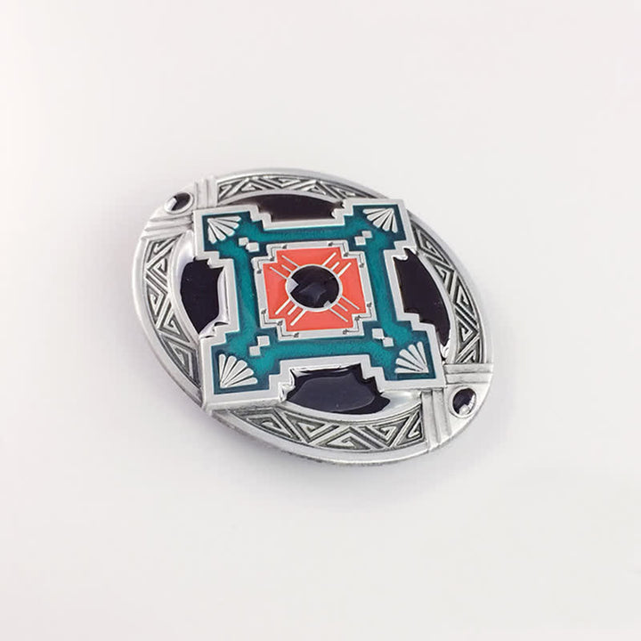 Ceinture en cuir à boucle indienne pour homme