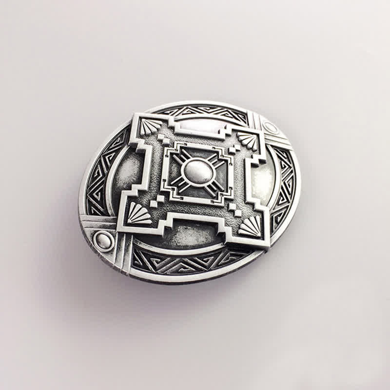 Ceinture en cuir à boucle indienne pour homme