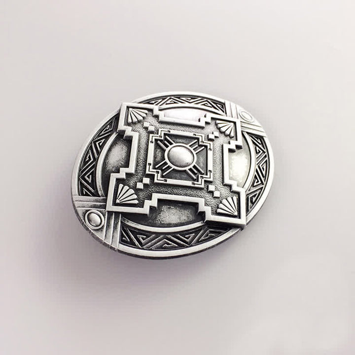 Ceinture en cuir à boucle indienne pour homme