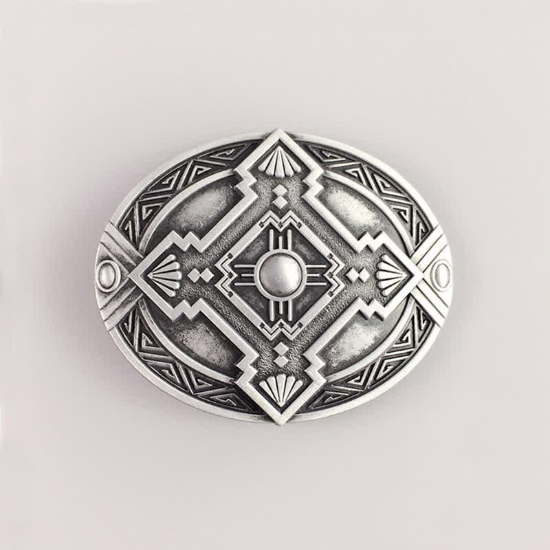 Ceinture en cuir à boucle indienne pour homme