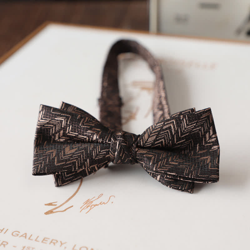 Nœud papillon de costume de mariage à motif floral vintage pour homme