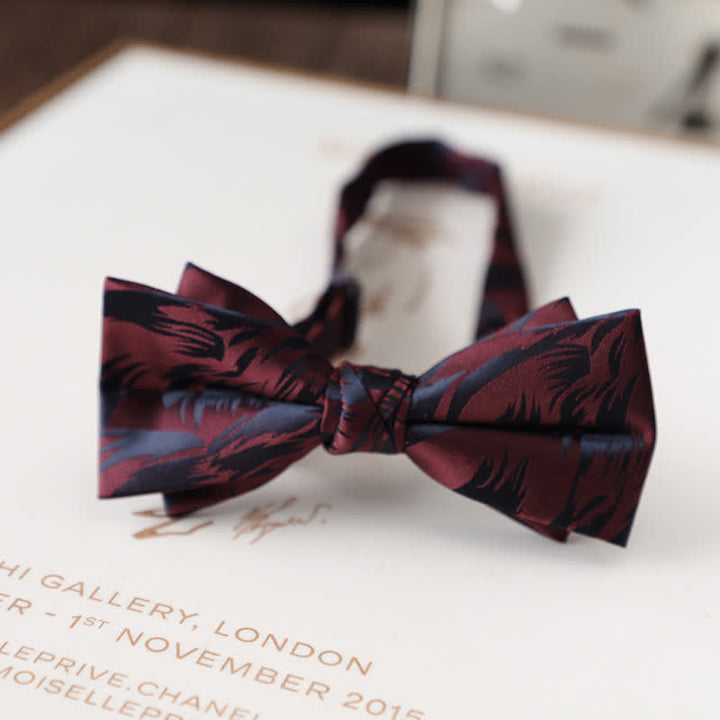 Nœud papillon de costume de mariage à motif floral vintage pour homme