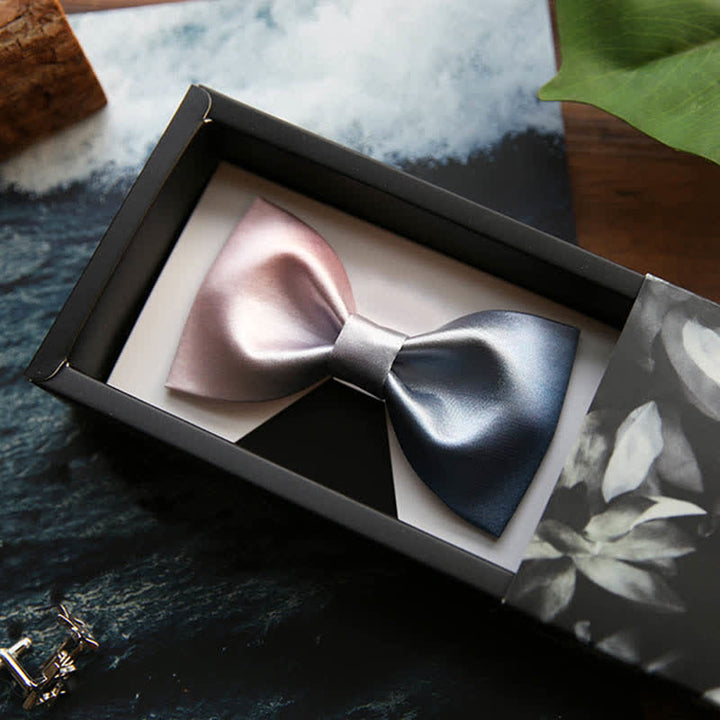 Nœud papillon dégradé de couleurs rose et bleu pour homme
