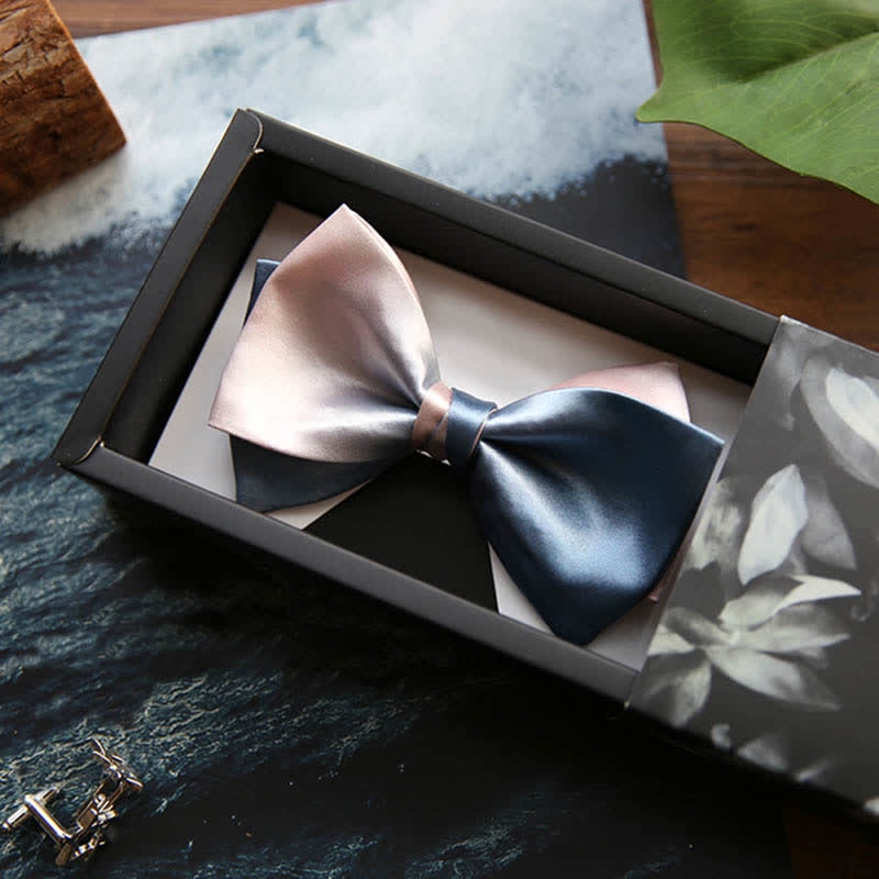 Nœud papillon dégradé de couleurs rose et bleu pour homme