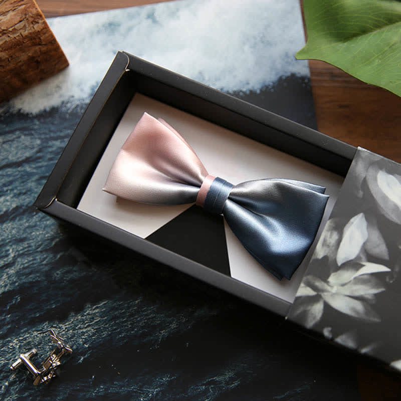 Nœud papillon dégradé de couleurs rose et bleu pour homme