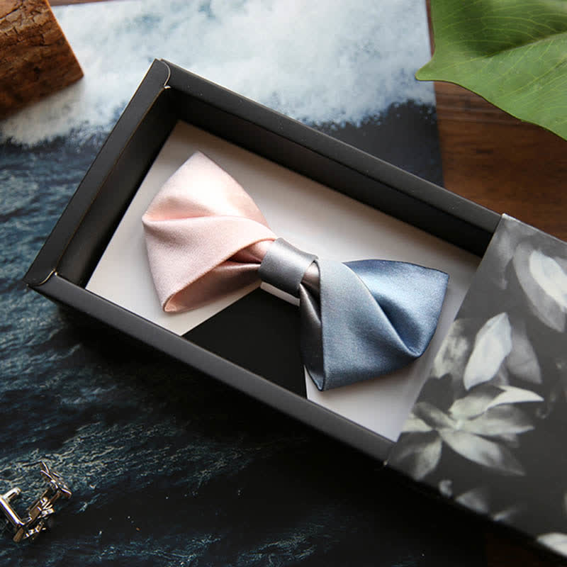 Nœud papillon dégradé de couleurs rose et bleu pour homme