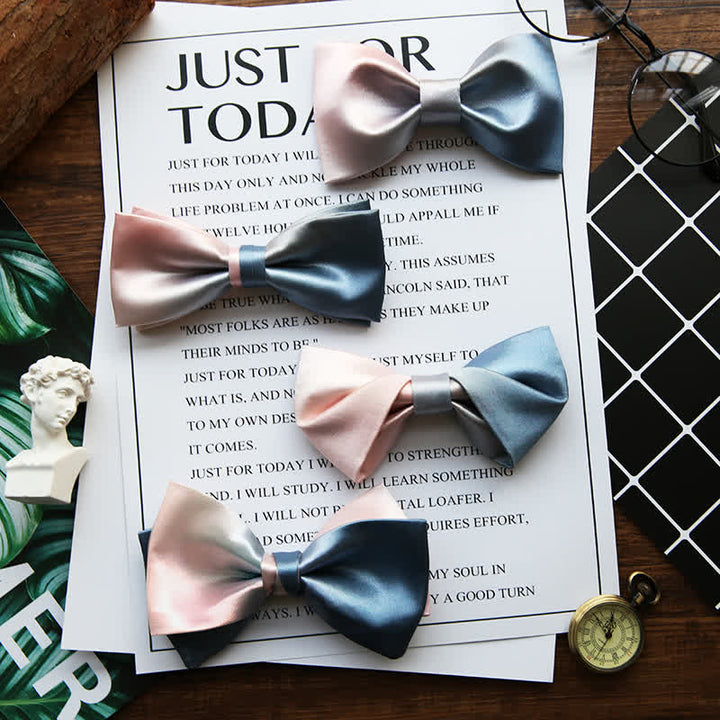 Nœud papillon dégradé de couleurs rose et bleu pour homme