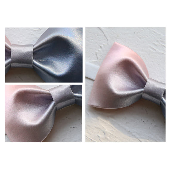 Nœud papillon dégradé de couleurs rose et bleu pour homme