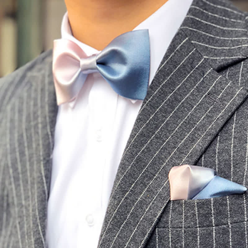 Nœud papillon dégradé de couleurs rose et bleu pour homme