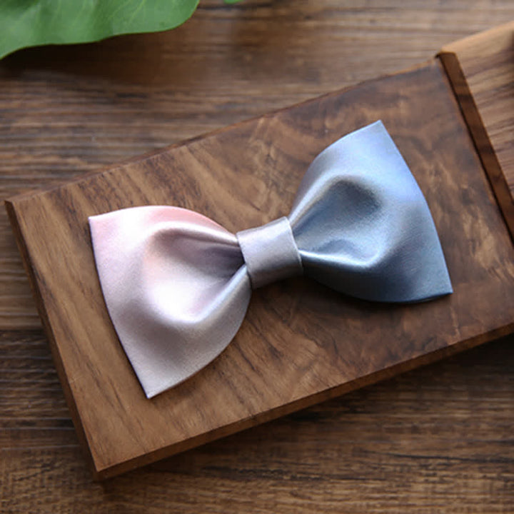 Nœud papillon dégradé de couleurs rose et bleu pour homme