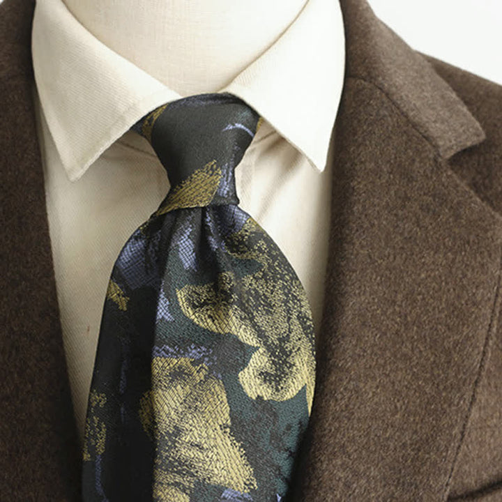 Cravate large décontractée à imprimé floral vintage pour hommes - Style n° 4 - image 6