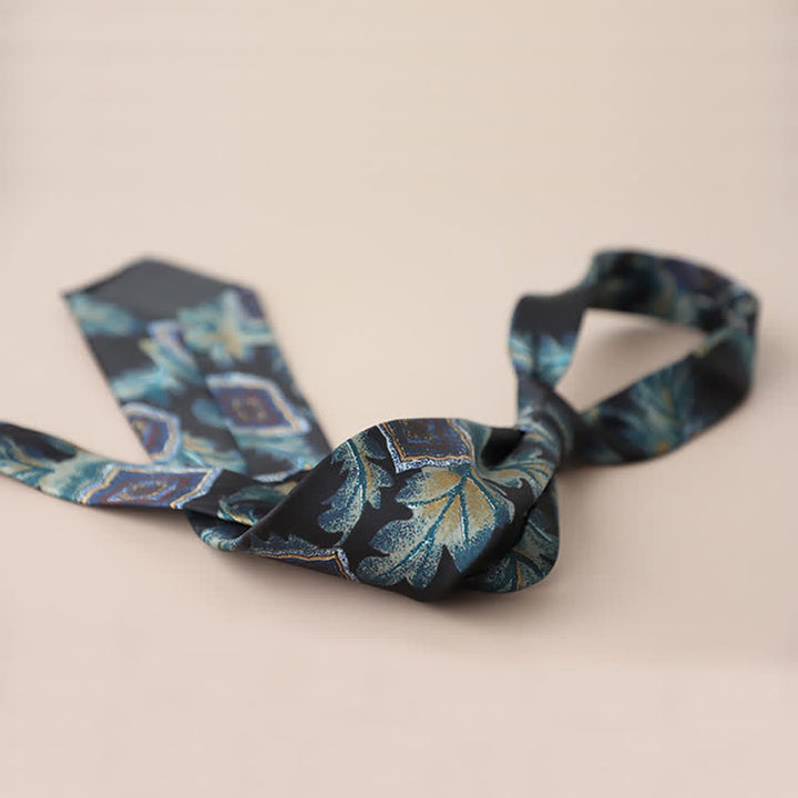 Cravate élégante rétro pour homme à motif floral - image 4