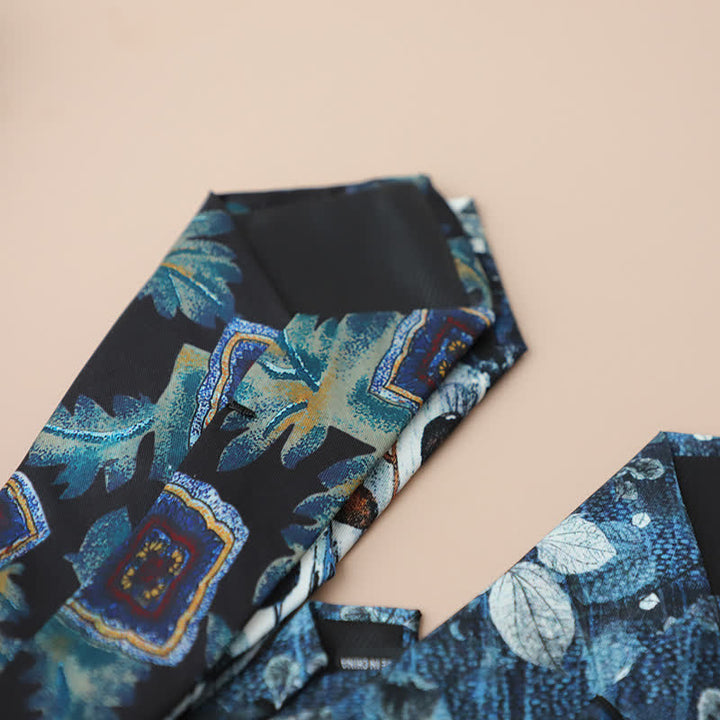 Cravate élégante rétro pour homme à motif floral - image 5