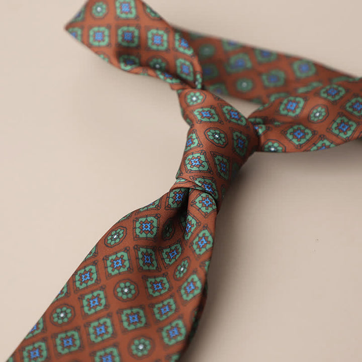 Cravate élégante rétro pour homme à motif floral - Style n° 4 - image 8