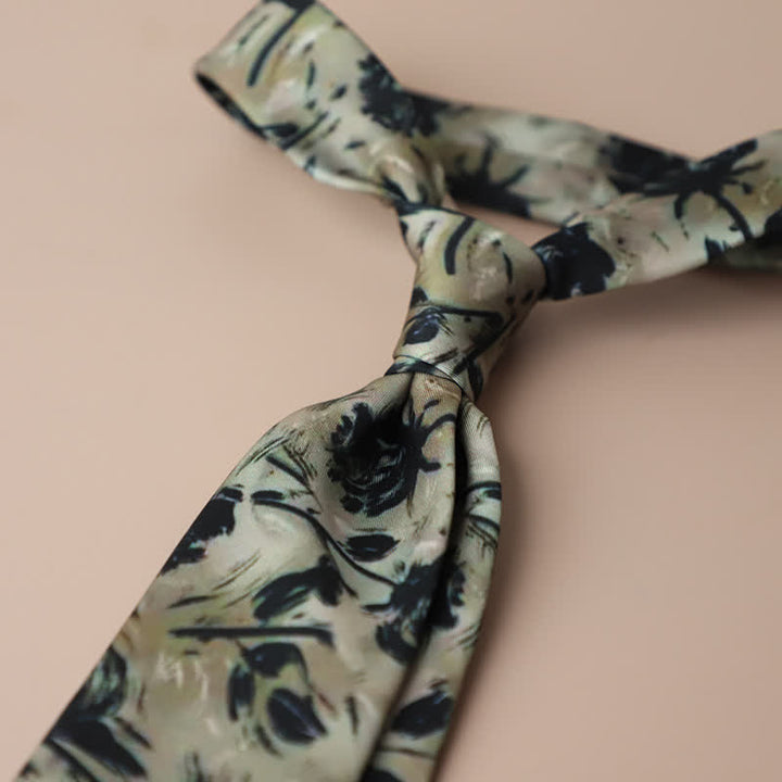 Cravate élégante rétro pour homme à motif floral - Style n° 9 - image 13