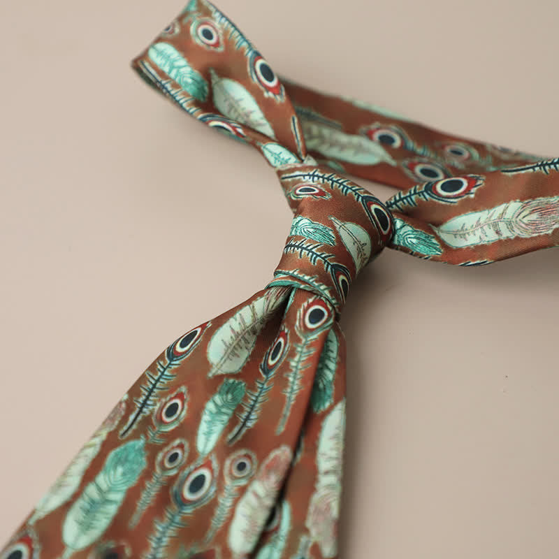 Cravate élégante rétro pour homme à motif floral - Style n° 8 - image 12