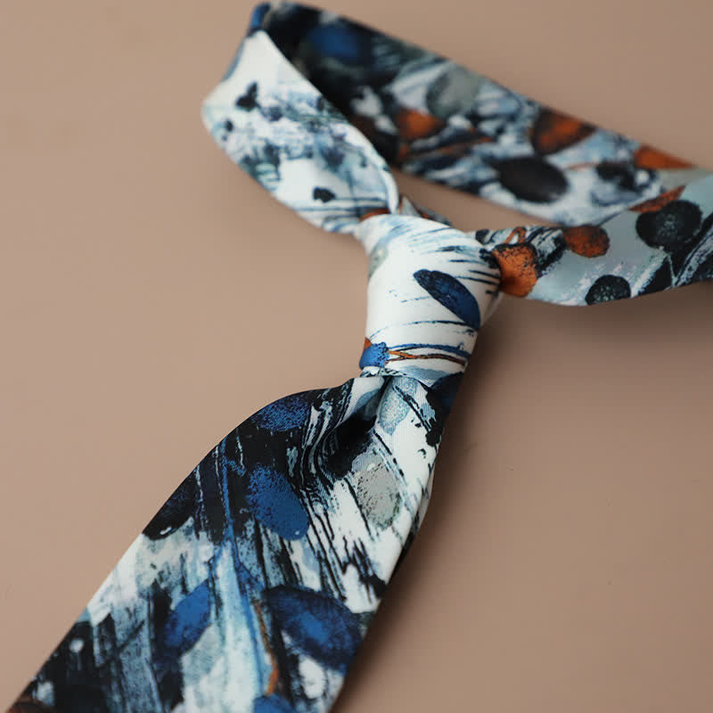 Cravate élégante rétro pour homme à motif floral - Style n° 6 - image 10