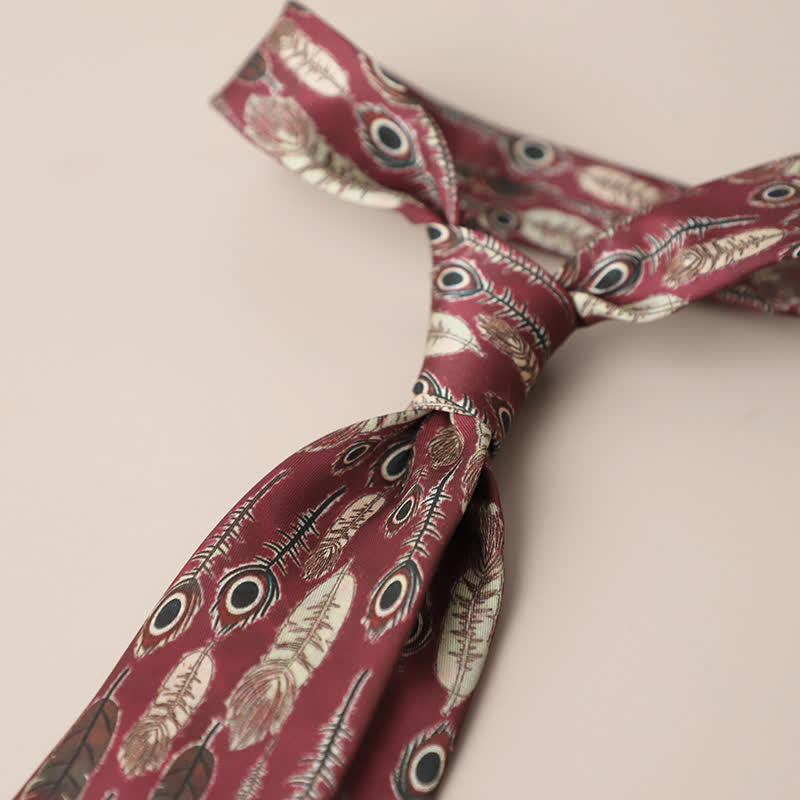 Cravate élégante rétro pour homme à motif floral - Style n° 7 - image 11