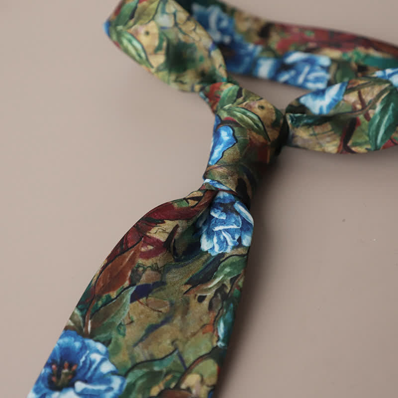 Cravate élégante rétro pour homme à motif floral - Style n° 14 - image 18
