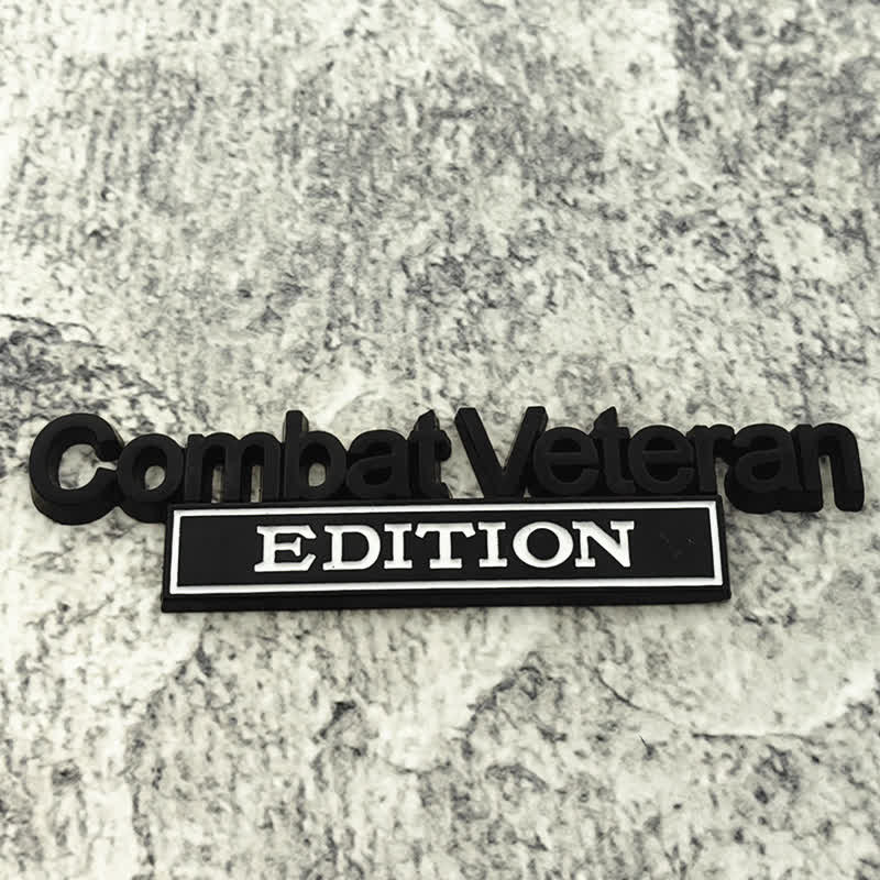 Badge autocollant en métal pour voiture Combat Veteran EDITION