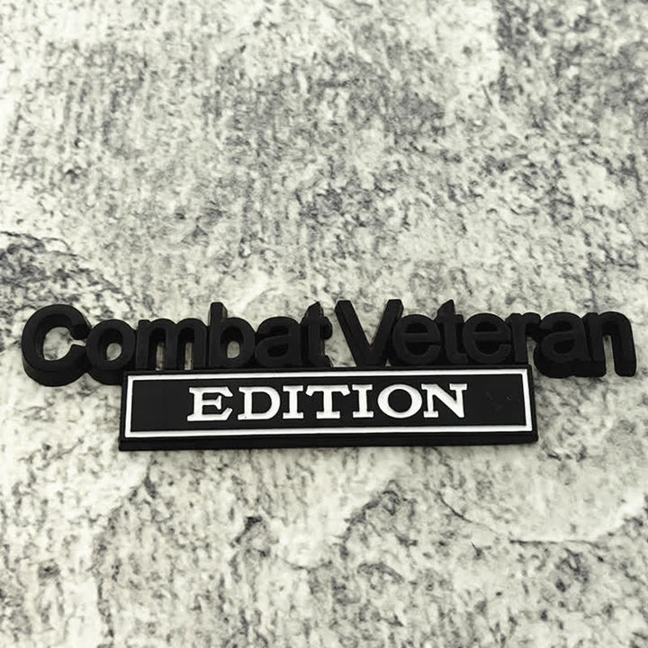 Badge autocollant en métal pour voiture Combat Veteran EDITION