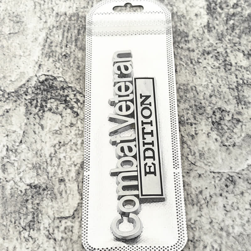 Badge autocollant en métal pour voiture Combat Veteran EDITION