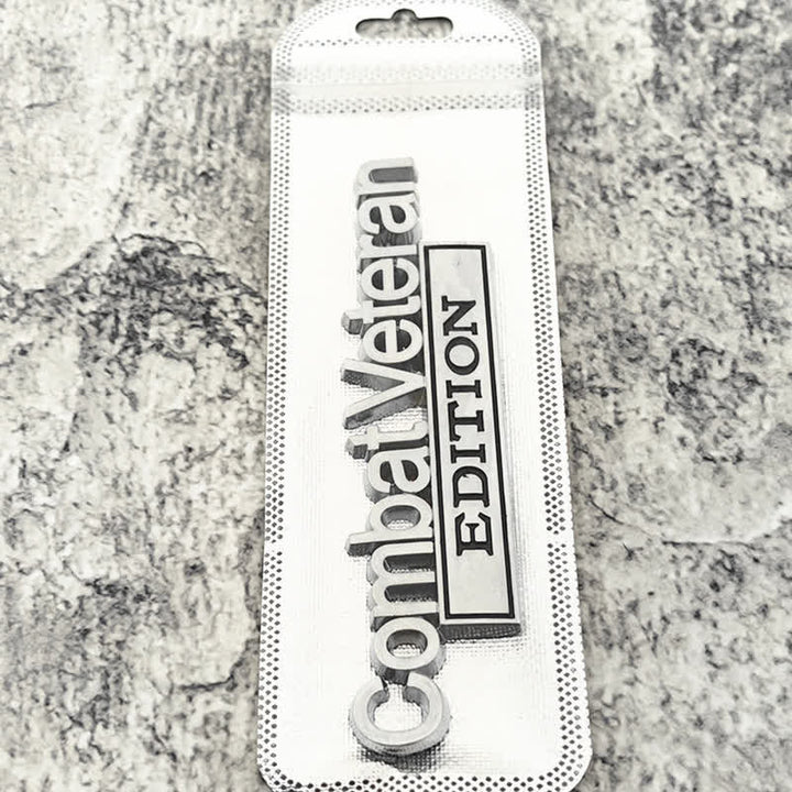 Badge autocollant en métal pour voiture Combat Veteran EDITION