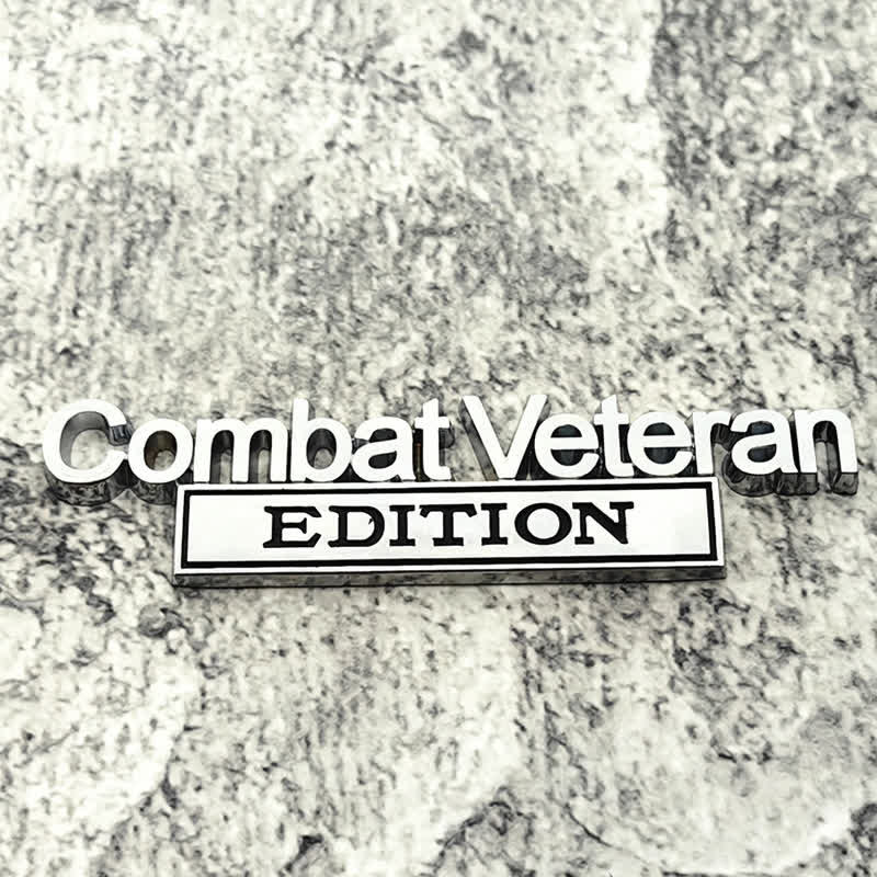 Badge autocollant en métal pour voiture Combat Veteran EDITION