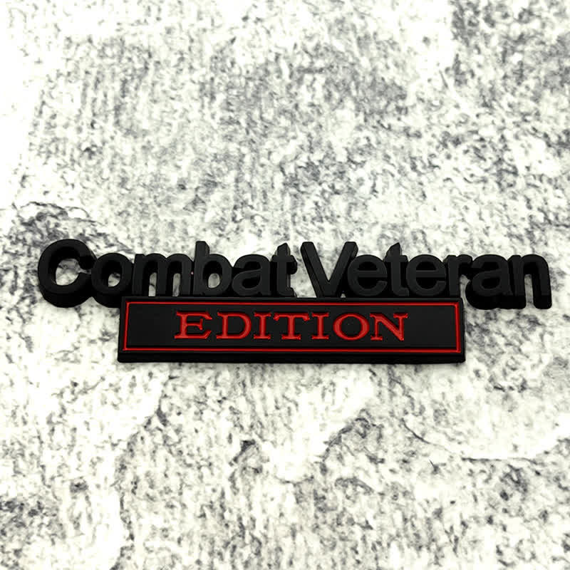 Badge autocollant en métal pour voiture Combat Veteran EDITION