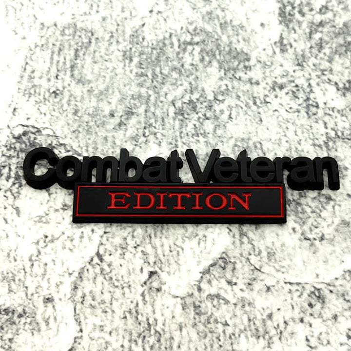 Badge autocollant en métal pour voiture Combat Veteran EDITION